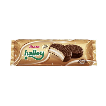 Ülker Halley Sütlü Çikolatalı Marshmallow Sandviç Bisküvi 210 G